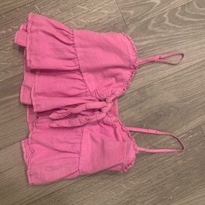 Pink American eagle crop top